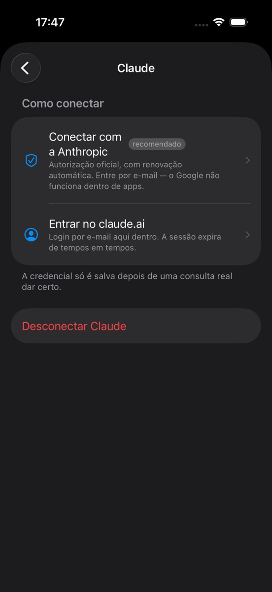 Fluxo de conexão